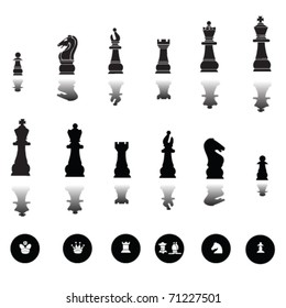 chess pieces vector