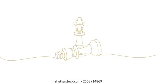 chess pieces vector design king and bishop line art style