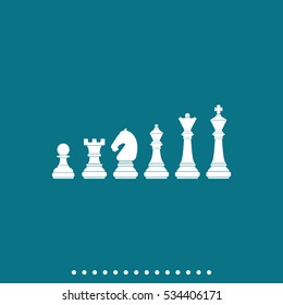 Chess pieces vector icon.