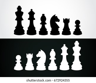 chess pieces vector icon