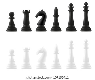 chess pieces vector illustration