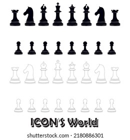 Chess pieces. Vector illustration eps10.
