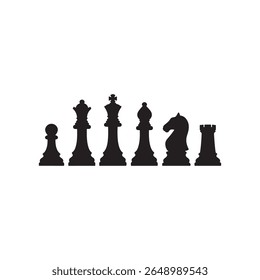 
Chess pieces vector isolated on white background.
