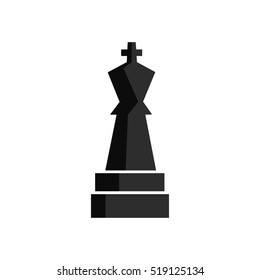 Chess play figure for app game or web UI design. Vector black icon