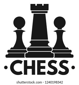 Chess play logo. Simple illustration of chess play vector logo for web design isolated on white background