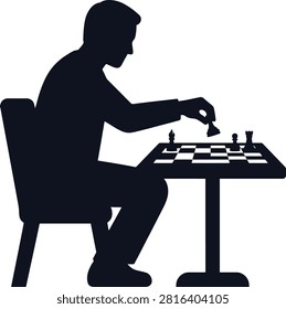 Chess player, strategy game, intellectual pursuit, thinking man.