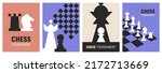 Chess posters. Chess tournament announcement design.