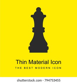 Chess Queen bright yellow material minimal icon or logo design