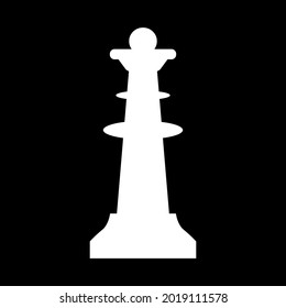 chess queen drawing, vector illustration