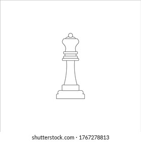 chess queen figure. illustration for web and mobile design.