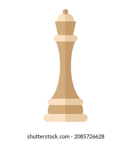 chess queen flat clipart vector illustration