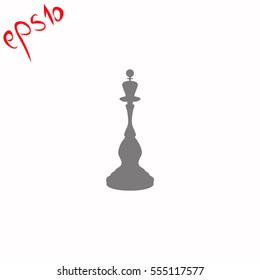 Chess queen grey icon.