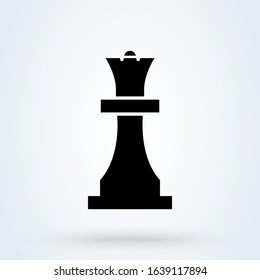 Chess queen icon. Business Strategy icon illustration. Strategy board game, entertainment symbols.