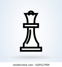 Chess queen icon. Business Strategy icon illustration. Strategy board game, entertainment symbols.