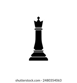 Chess queen icon. Chess crown vector icon. chess game sign.