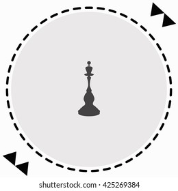 Chess queen icon Flat Design. Isolated Illustration.