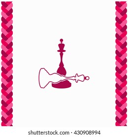Chess queen icon Flat Design. Isolated Illustration.