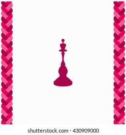 Chess queen icon Flat Design. Isolated Illustration.