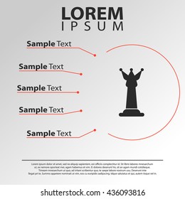 chess queen icon. chess queen infographics template