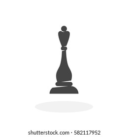 Chess queen icon isolated on white background. Chess queen vector logo. Flat design style. Modern vector pictogram for web graphics - stock vector