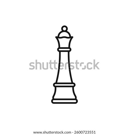 Chess queen icon isolated. simple vector icon on white background