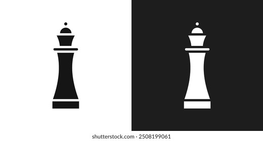 Chess queen icon logo set vector