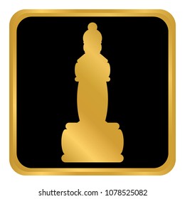 Chess queen icon on white background. Vector illustration.