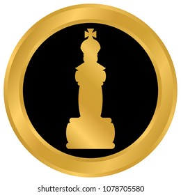 Chess queen icon on white background. Vector illustration.