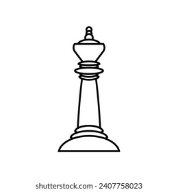Chess queen icon on white background. Vector illustration.