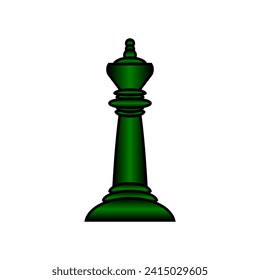 Icono de reina de ajedrez sobre fondo blanco. Ilustración vectorial.