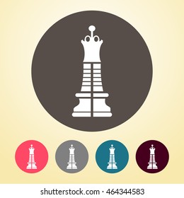 Chess Queen Icon in round shape.