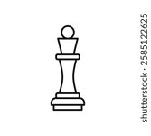 Chess queen icon. simple thin line vector icon
