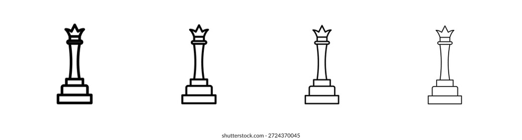 Chess queen icon Symbol, logo illustration. Vector graphics for web.