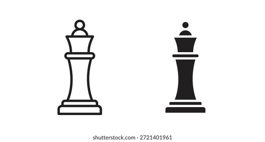 Chess queen icon for template. Icon vector graphic set