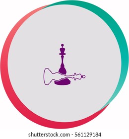 Chess queen  icon. Vector design.