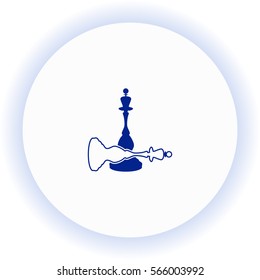 Chess queen  icon. Vector design. 