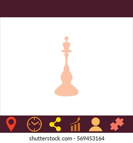 Chess queen  icon. Vector design. 