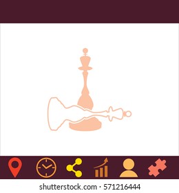 Chess queen  icon. Vector design. 