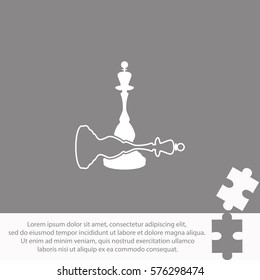 Chess queen  icon Vector design.