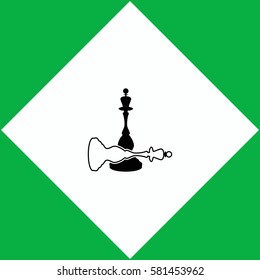 Chess queen  icon Vector design