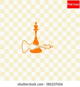 Chess queen  icon Vector design.