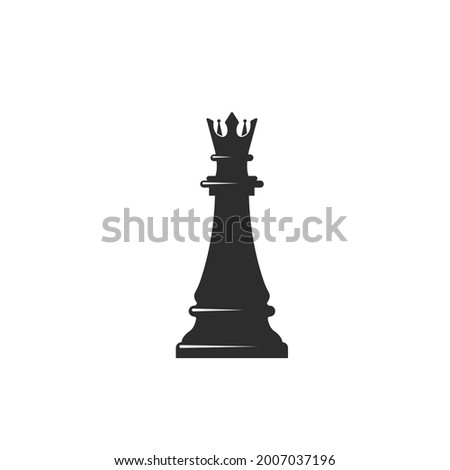 chess queen  icon vector illustration design template
