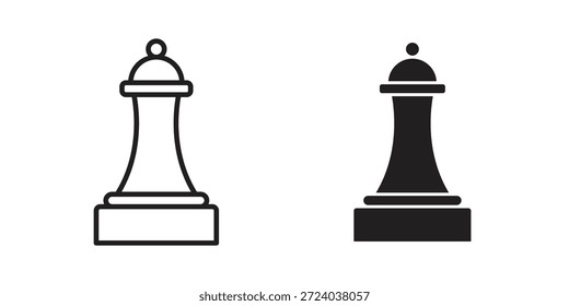 Iconos de la reina de ajedrez, Vector de línea. conjunto de símbolos sólidos