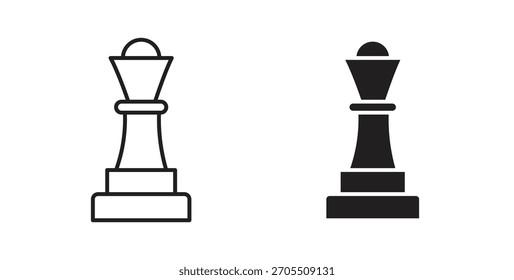 Iconos de la reina de ajedrez para el Diseño web de uso, logotipo. Ilustración del símbolo.