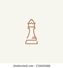 Chess Queen Line Art Design