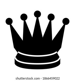 Chess queen piece icon. Diagram queen symbol. Classic style chessman.