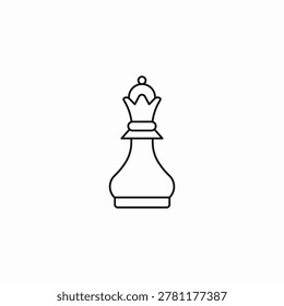 chess queen piece icon sign vector