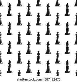 Chess queen seamless background. Chess seamless  pattern for chess game