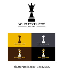 Chess Queen Set. Vector Illustration