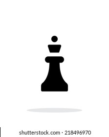 Chess Queen simple icon on white background. Vector illustration.